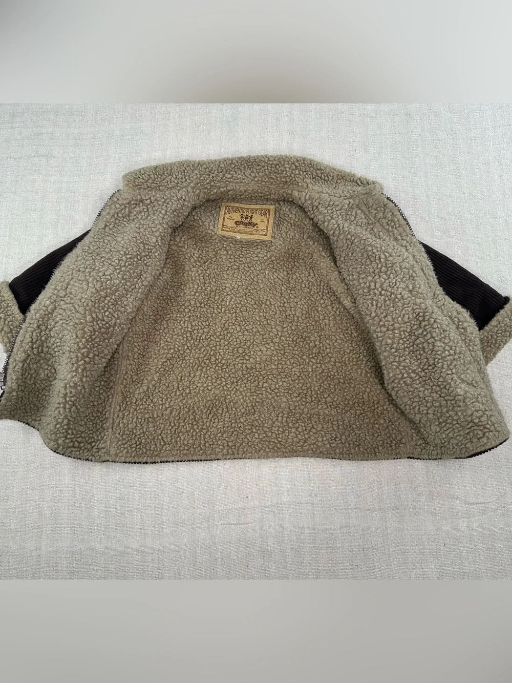 Corky & Company Vintage Kids Brown Corduroy Sherpa Lined Toggle Coat Jacket 4-5T